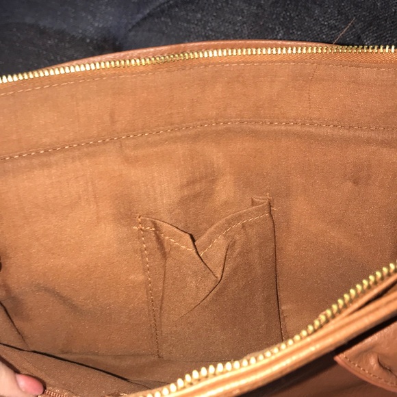 EUC Comsi:Comsa Faux Leather Zip Handbag,Caramel - Picture 4 of 5